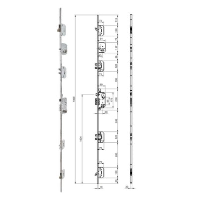 Cerradura de Seguridad 40 CANB3/T60 Cromo Derecha TESA