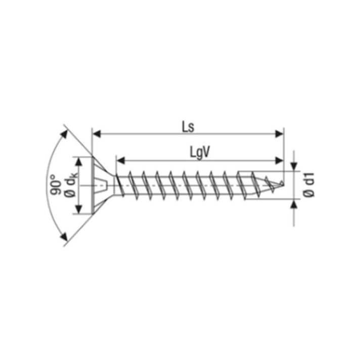 Tornillo ABC CP 2.5x16 Zincado (1000uds)