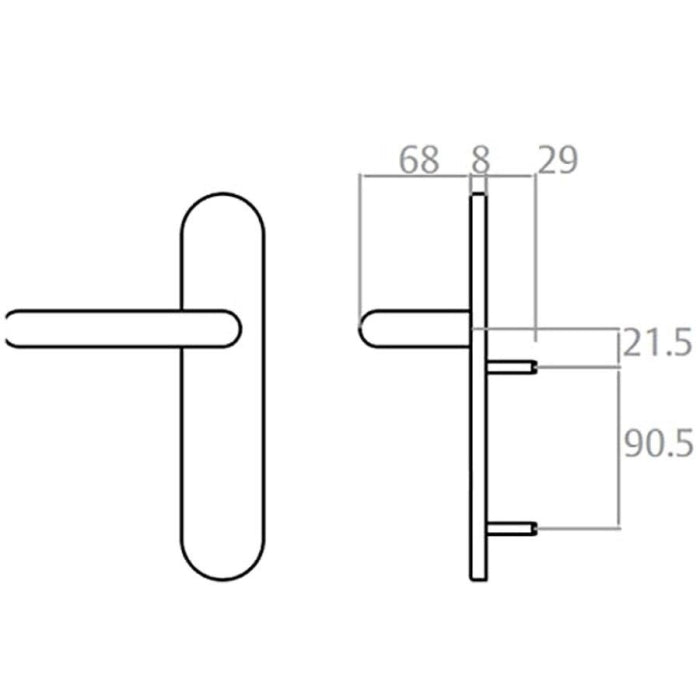 Manilla Ciega para Antipánico Negra S1913EXNE TESA
