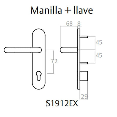 MANILLA BOCALLAVE S1912EX INOX TESA