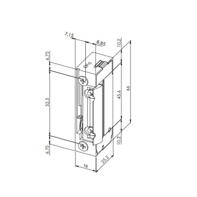 Portero Eléctrico Invertido 22mm 9913 2 SBG DORCAS