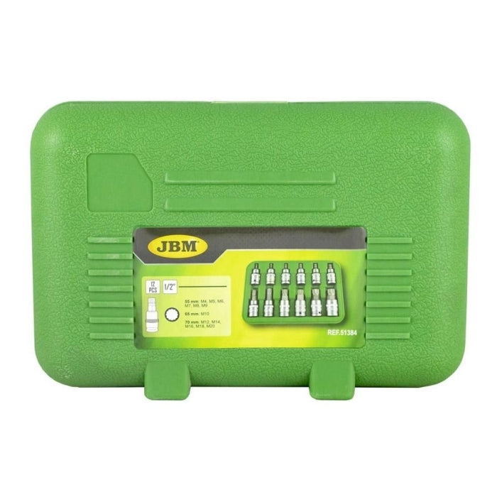 Set de 12 Piezas de 1/2'' Punta 12 Cantos