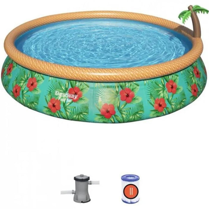 Piscina Circular Poliester/PVC 457X84cm PARADISE PALMS 57416 BESTWAY