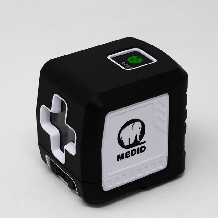 Mini nivel laser autonivelante linea vertical + horizontal verde 30m - 50m con detector 5661 MEDID