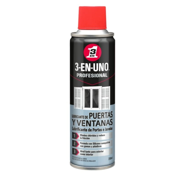 LUBRICANTE PUERTAS Y VENTANAS SPRAY 250ML 3EN1