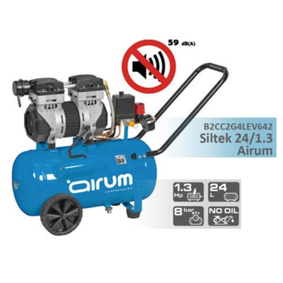 Compresor Silencioso 24 Litros 1,3 HP 8 BAR SILTEK