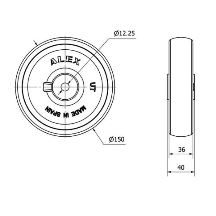 ARO POLIMAIX BLANCO 150MM 420KG 2-1104 ALEX