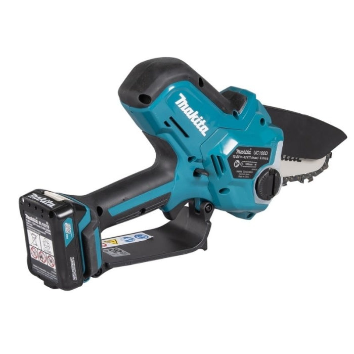 Makita UC100DWA Sierra de cadena de mano 12V CXT 10cm 2,0Ah 1 bat