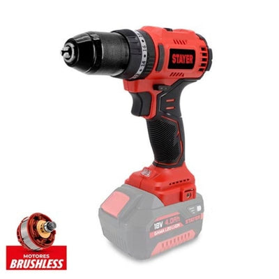 Taladro Atornillador Brushless 2 Baterias 2 AH + Maletin STAYER PBL50 2022PK
