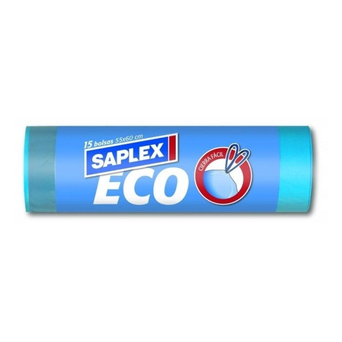 Bolsas de Basuras Cierrafácil ECO 55X60 15UDS SAPLEX