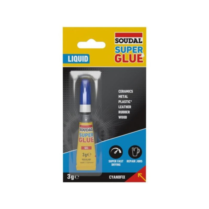 Super Glue Liquido Pack Tubo 2 X 3GR SOUDAL