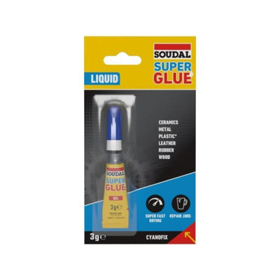 Super Glue Liquido Pack Tubo 2 X 3GR SOUDAL