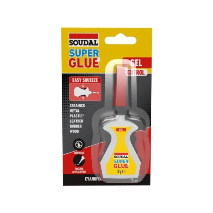 Super Glue Gel Gota A Gota Tubo Aplicador 3GR SOUDAL