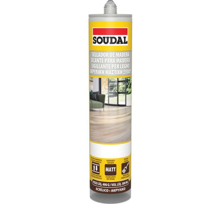 Sellador Madera Gris Claro Cartucho 300ML SOUDAL