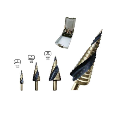 Juego Brocas Escalonadas HSS 3PZ FERROTECH N05 - 28417