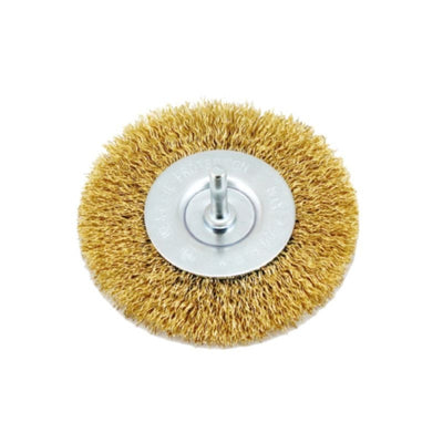 Cepillo Circulas Alambre Ondulado C/Vastago 100MM. 24094 FERROTECH