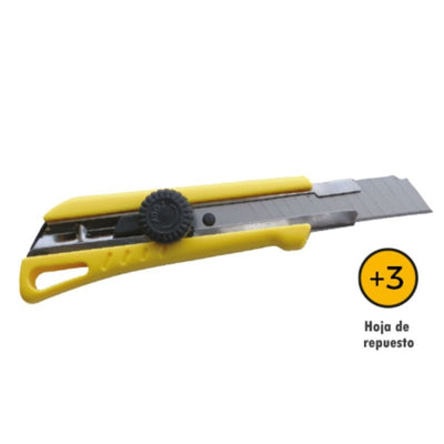 Cutter C/Rueda Y 3 Repuestos De Cuchilla 18MM BLISTER 23116 FERROTECH