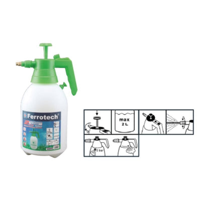 Pulverizador De Mano A Presión 2LT Blanco 25158 FERROTECH