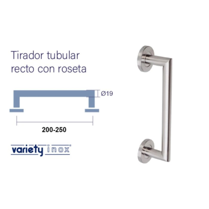 Manillon Roseta Recto 200MM INOX 304 (6668) VARIETY 23497 N05