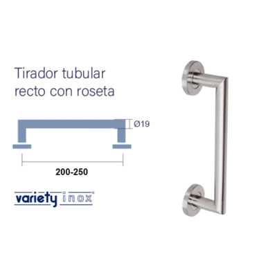 Manillon de Roseta Recto 250MM INOX 304 (6668) VARIETY 23499 N05