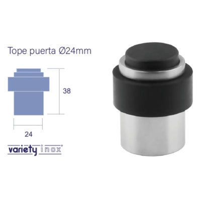 Tope De Puerta Grueso 24mm. INOX AIS 304. Variety Inox 26886 N05