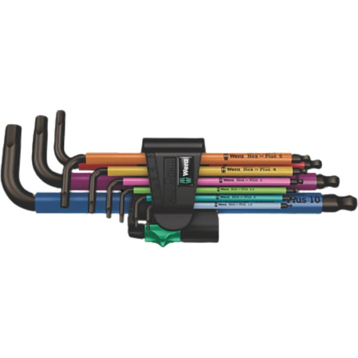 Juego Llaves Acodadas BLACKLASER 950/9 HEX-PLUS Multicolor 1 05022089001 WERA