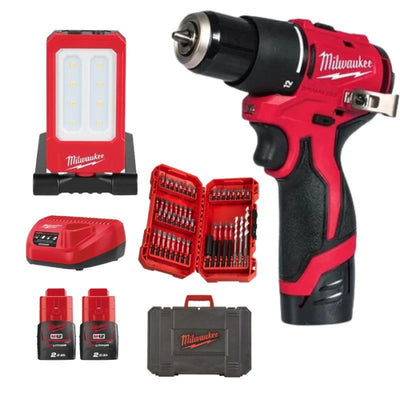 OFERTA TALADRO PERC. M12 BLPDRC-202C + ESTUCHE PUNTAS + FOCO IRFFL
