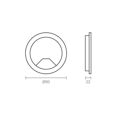 Pasacable Embutir Blanco 80 MM