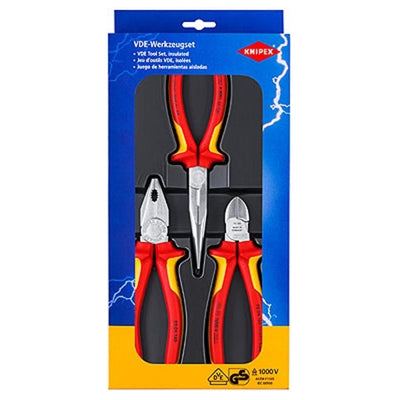 Juego Alicates Electro 3 Piezas KNIPEX 00 20 12