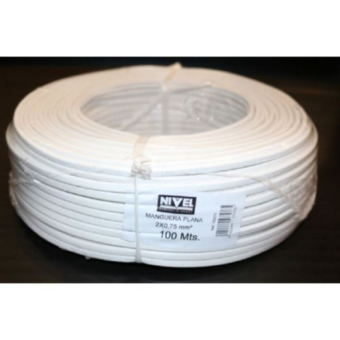 Cable Manguera Plana Blanco 2X0,75