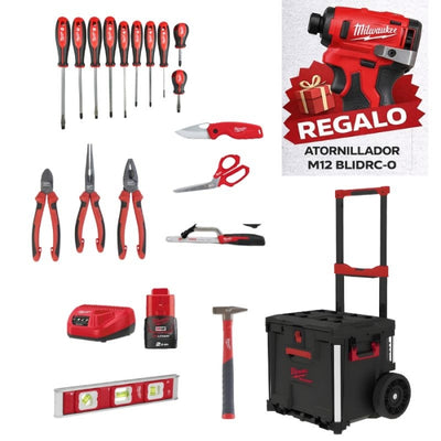 Oferta Cajón PackOut Con Herramientas + Atornillador M12BLIDRC REGALO MILWAUKEE