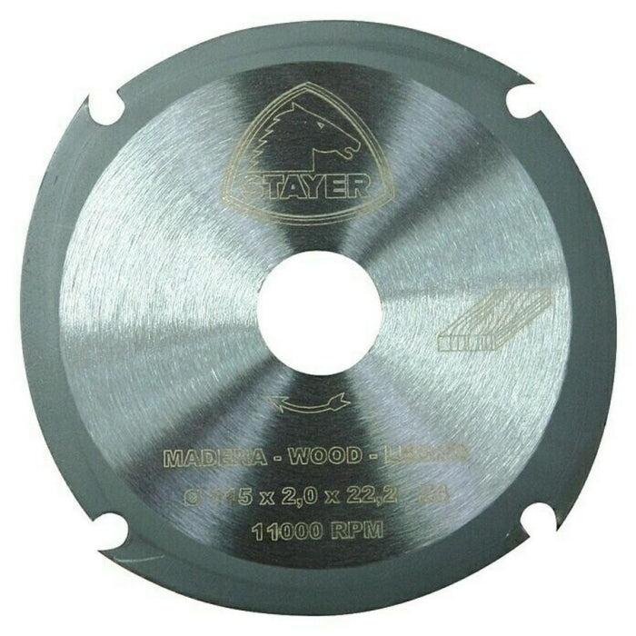 Disco de Widia para Madera Amoladora 115mm Z-4 STAYER