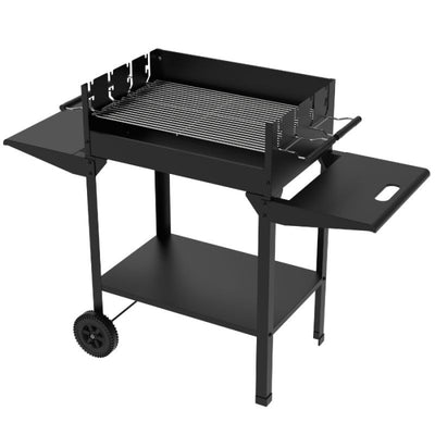 Barbacoa Carbón Trolly Con Ruedas 121X48X88CM NATUUR