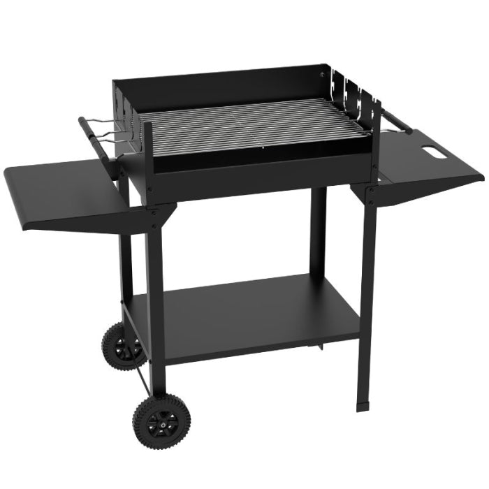 Barbacoa Carbón Trolly Con Ruedas 121X48X88CM NATUUR
