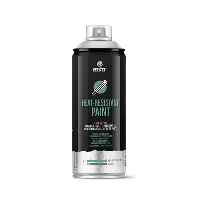 Spray Pintura Alta Temperatura Plata 400ml MTN