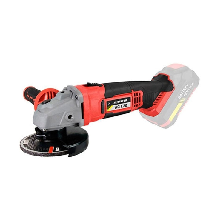 Amoladora Angular 115mm + 2 Baterías 5 Ah + Cargador + Bolsa AG L2025 STAYER