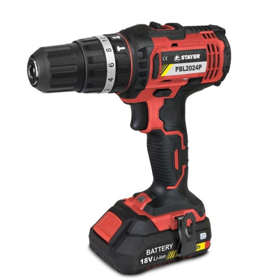 Taladro Atornillador/Percutor 18V + 2 Baterías 4.0Ah + Cargador PBL 2024 PK STAYER