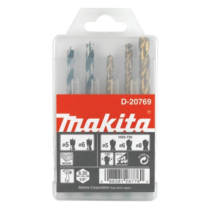Makita Estuche De Brocas 1/4" Metal Madera