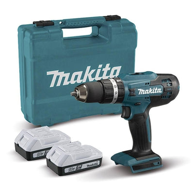 Taladro Combinado + 2 Baterías 18V 2,0Ah Li-ion 42Nm HP488D006 MAKITA