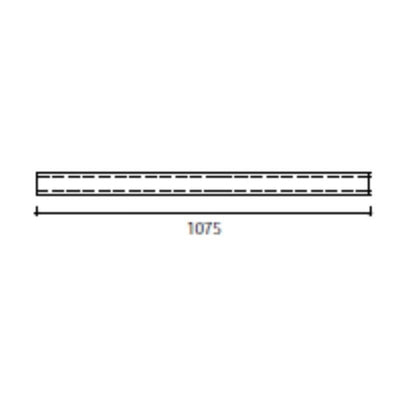 Barra Horizontal Antipanico Global 1075mm BARHGL1200B Blanca TESA
