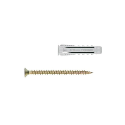 BLISTER TACO NYLON UNIVERSAL 5X25 + TORNILLO 4X30 (6uds)