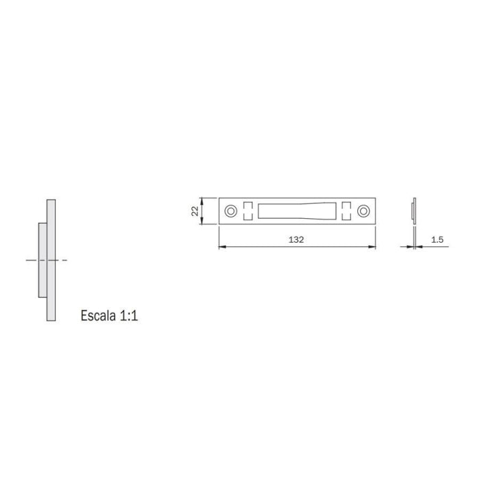 Cerradero Superior / Inferior Cerradura 7851 ISEO