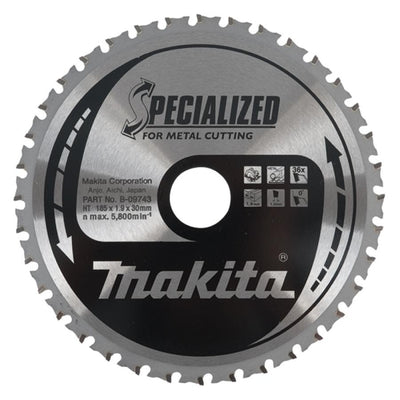 Disco para Metal Duro HM 185/30/36D Cermet B-33417 MAKITA