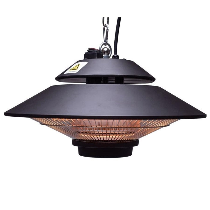 Calefactor Eléctrico De Exterior 1500W IP34 Halogeno Terraza con Mando Techo NATUUR