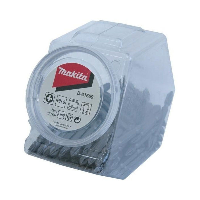 Punta Doble Imantada PH2x65 (100 unidades) D-31669 MAKITA