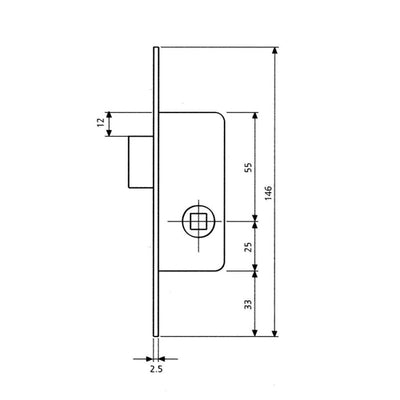 Cerradura 221528AI Solo Resbalón TESA ASSA ABLOY