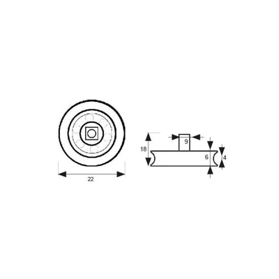 Rodamiento Mampara Tubo con Tornillo RD2 22mm 68222 MICEL