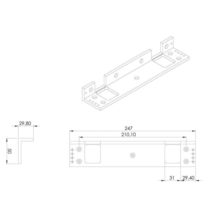 Placa de Anclaje para Cerradura Electromagnética M33 DORCAS L3