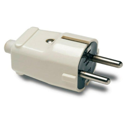 Clavija Espiga Blanca de 4,8MM TT Lateral 16A-250V