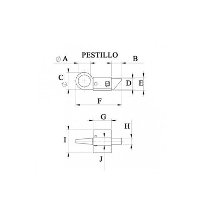 Pestillo de Acero Superior para Puertas F-114 Tamaño Mediano ROANDI